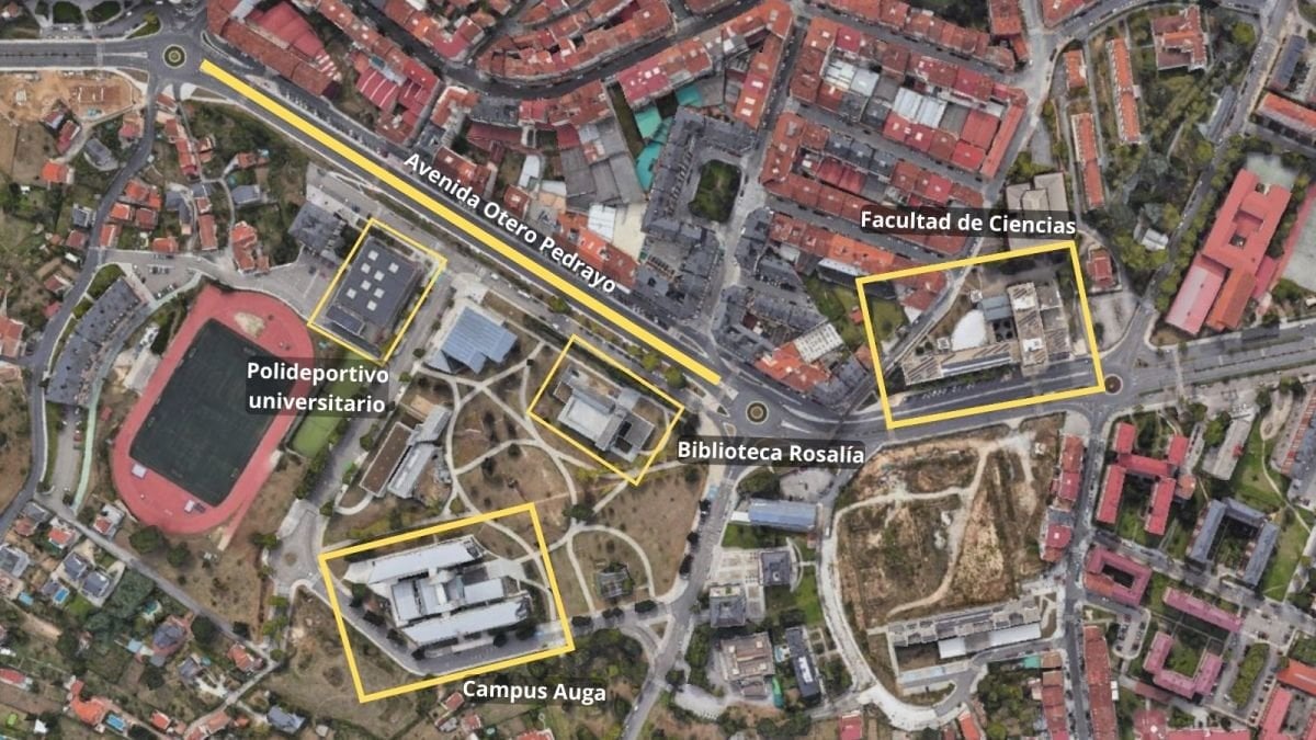 Plano del Campus de Ourense.