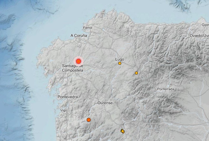 Terremoto en Santiago de Compostela