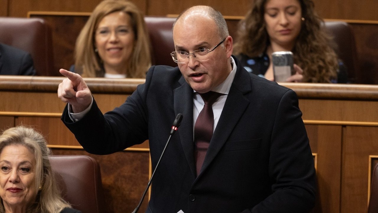 Miguel Tellado, portavoz del PP en el Congreso, este miércoles en la sesión de control al Gobierno (EP).