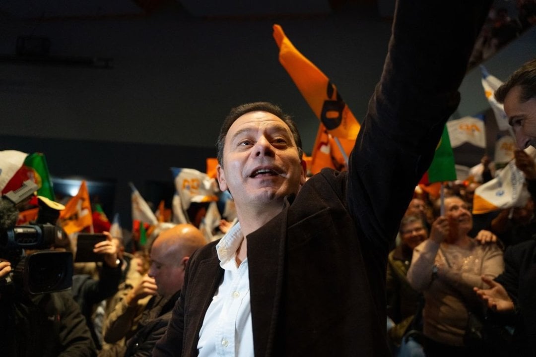Luís Montenegro, candidato de la Alianza Democrática que ganó las elecciones a la Asamblea Nacional ayer en Portugal.
