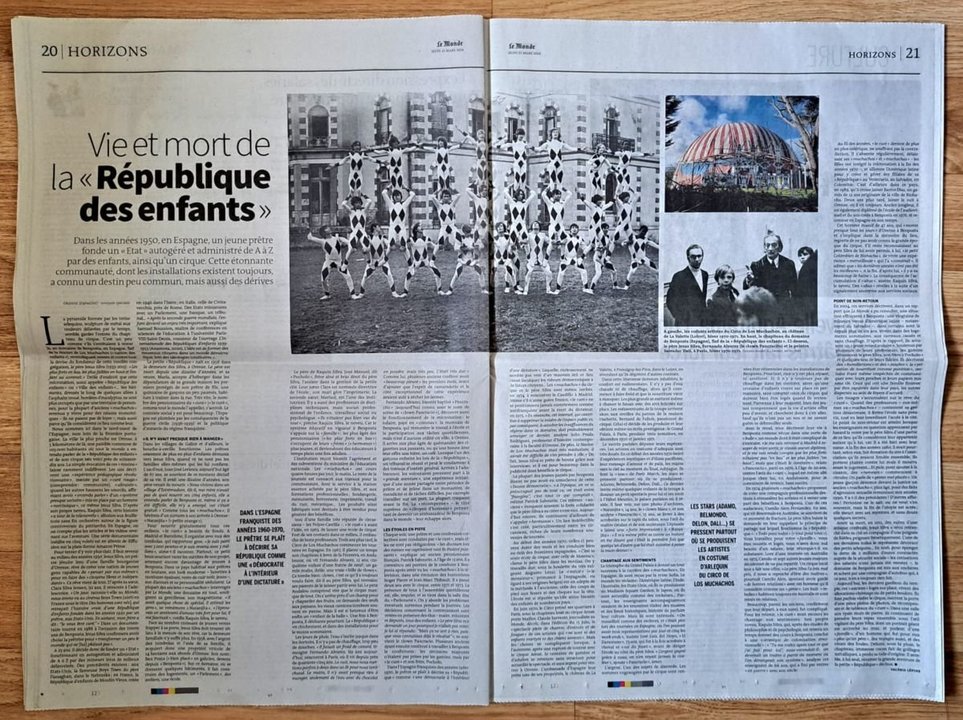 La Ciudad de los Muchachos en el periódico francés Le Monde.
