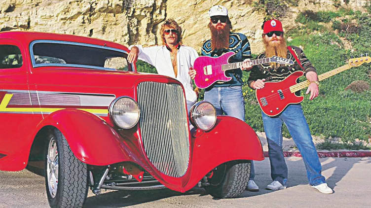 Billy Gibbons, Dusty Hill y Frank Beard del trío rockero estadounidense ZZ Top.