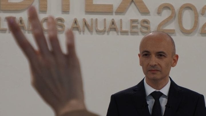 Óscar García Maceiras durante la rueda de prensa.