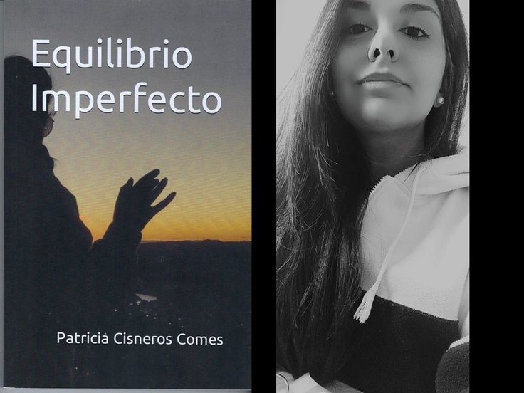 La poetisa ourensana Patricia Cisneros Comes y su libro.