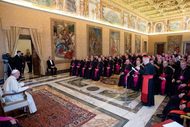 El Papa, en la audiencia con los obispos gallegos, asturianos y de León.