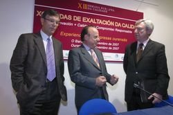 Francisco Rodríguez, Ovidio Fernández y Alejandro Rubín presentaron las jornadas sobre calidad.