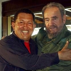 Fidel Castro y Hugo Chávez.