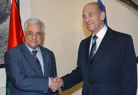 Mahmud Abbas y Ehud Olmert