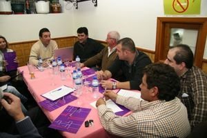 Freiría, Rafael López, José Limia, Igor Chaves y Francisco Pérez, en la reunión de anoche.