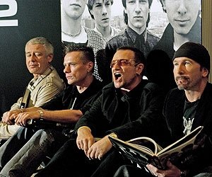 Larry Mullen, Adam Clayton, Bono y The Edge, integrantes de U2.