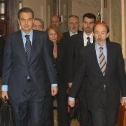 Visita de Zapatero y Rubalcaba a Fernando Trapero.