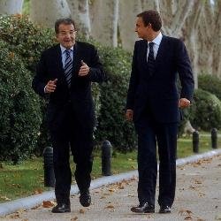 Zapatero y Prodi.