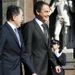 José Luis Rodríguez Zapatero y Prodi.