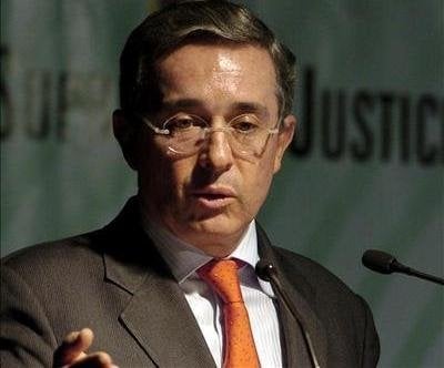 El presidente de Colombia, Alvaro Uribe
