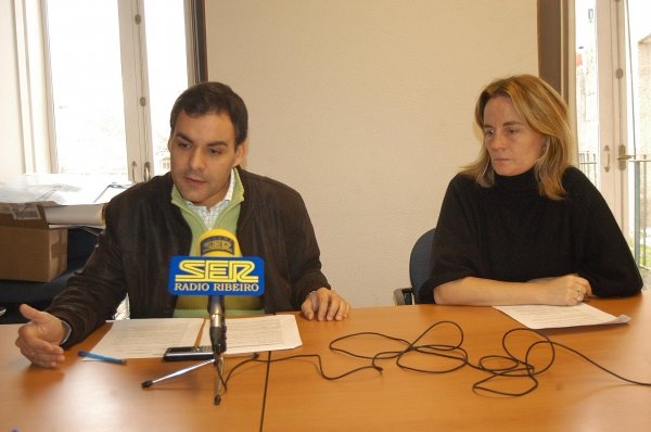 Marcos Blanco y Belén Vázquez, durante la presentación del nuevo programa 'Xantar en casa'