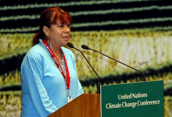 La ministra española de Medio Ambiente, Cristina Narbona, intervine en la UNFCCC 