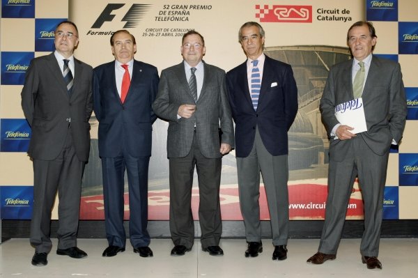 Directivos durante la presentación del GP  de España.
