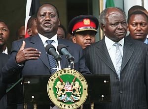 Raila Odinga, nuevo primer ministro de Kenia.
