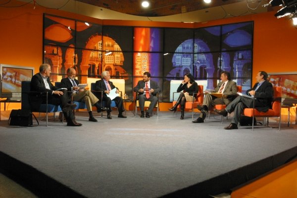 Fernando Rodríguez, Eugenio Galindo, José Luis Baltar, Santiago Rodríguez, Aurea Soto, Andrés García Mata y Eduardo Pérez. (Foto: José Paz)