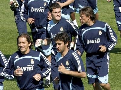 Los jugadores del Real Madrid en los entrenamiento  de la ciudad deportiva de Valdebebas