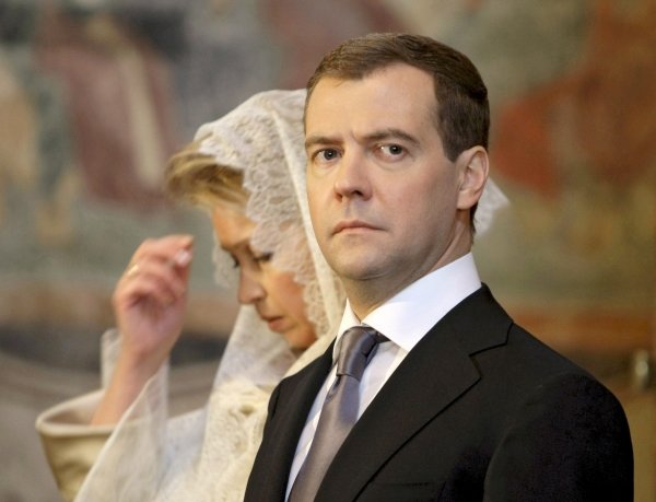 El nuevo presidente ruo, Medvedev, junto a su mujer Svetlana.