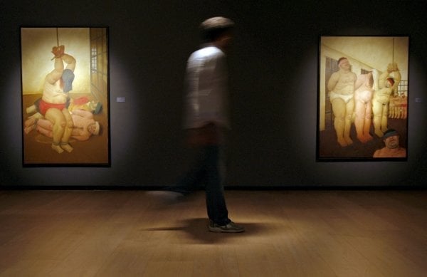 Obras de Botero expuestas en el IVAM valenciano. (Foto: Manuel Bruque)