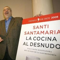 Santi Santamaría, durante la presentación de su libro.