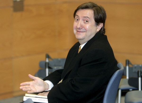 Jiménez Losantos sonríe durante el juicio. (Foto: Emilio Naranjo)