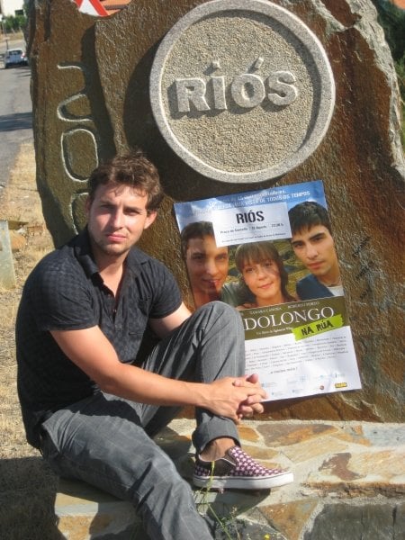 Rubén Riós, a la entrada de la localidad de Riós. (Foto: archivo)