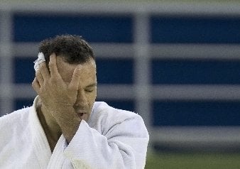 El judoca español David Alarza