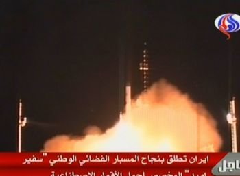 El lanzamiento del primer satélite de fabricación iraní.