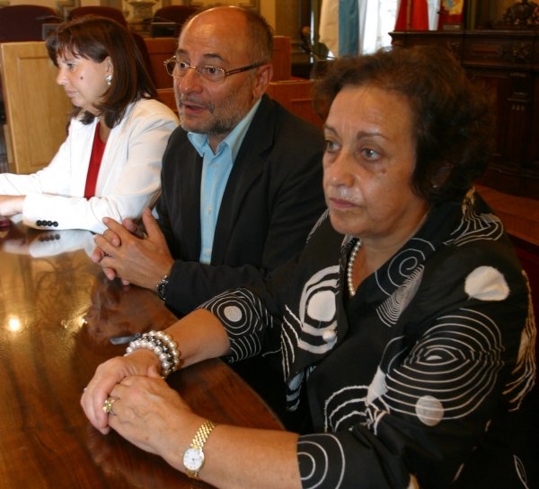 Marga Martín, Francisco Rodríguez y Ánxeles Blanco. (Foto:  Xesús Fariñas )