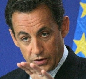 El presidente francés y de turno de la Unión Europea , Nicolas Sarkozy