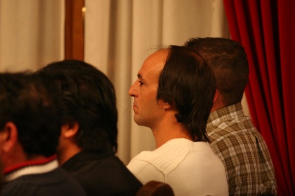 Los dos acusados, durante el juicio en la Audiencia. (Foto: Xesús Fariñas)