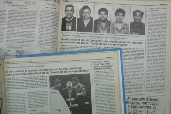Las detenciones de las que dio cuenta el diario La Región  en aquella época. (Foto: José Paz)