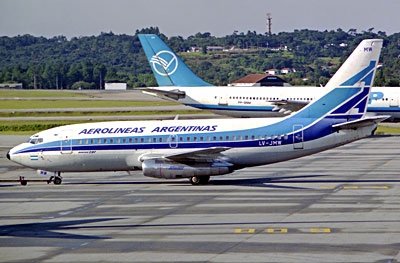 Uno de los aparatos de Aerolineas Argentinas.