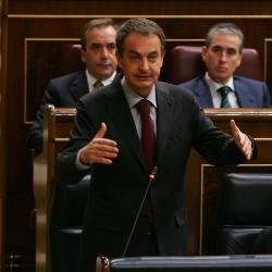 Zapatero, durante una de sus intervenciones.
