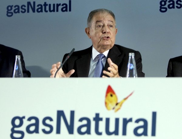 El presidente de Gas Natural, Salvador Gabaró, durante la junta de accionistas. (Foto: Julián Martín)