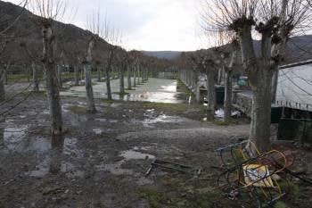 La crecida del río Búbal anegó la Alameda durante 15 días desde el 21 de diciembre.   (Foto: Xesús Fariñas)