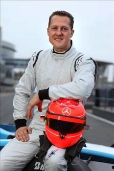 El piloto alemán de F-1 y heptacampeón del Mundo de la especialidad, Michael Schumacher, en Jerez. (Foto: Malcolm Griffiths)