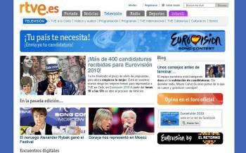 Página web de RTVE para Eurovisión.