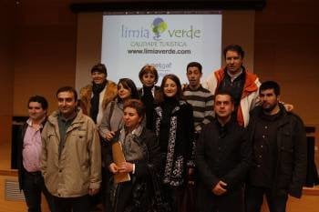 Los miembros de Limia Verde, antes de la presentación. (Foto: Xesús Fariñas)