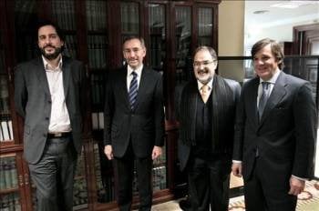 Ignacio Benito García, Antonio María Avila, Agustín González y Antonio Guisasila