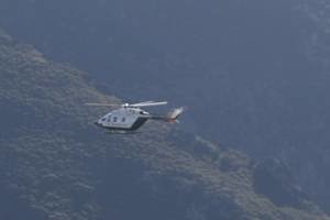 El helicóptero de la Guardia Civil en una de las búsquedas que realizó en días pasados