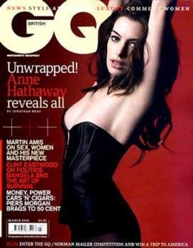 Anne Hathaway para 'GQ'.