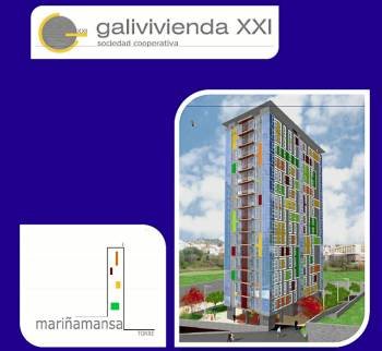 La web de Galivivienda XXI promociona la torre que proyecta la cooperativa antes de la adjudicación. 