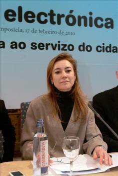 Marta Fernández Currás, presidió hoy el acto de presentación del Registro Electrónico de Facturas. (Foto: X. Rey)