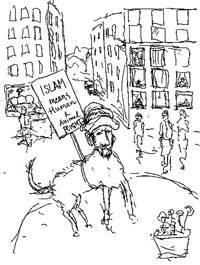 Una de las caricaturas de Lars Vilks.