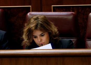 La portavoz del Grupo Popular en el Congreso, Soraya Sáenz de Santamaría. (Foto: EFE)