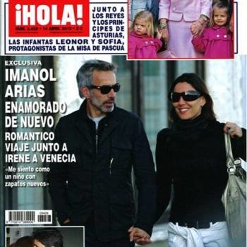 Imanol Arias e Irene Meritxell, en la portada de la revista ¡Hola!